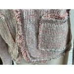 Rebecca Taylor Pink Tweed Fringe Trim Blazer Jacket Women’s Size 10 Photo 8