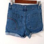 Madewell 28 High Rise Rainbow Stitched Pocket Stretch Jeans Shorts Photo 0
