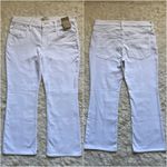 Madewell Jeans Petite Kick Out Crop Mid-Rise Stretch Pure White 31P NWT New Photo 5