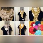 NWT Angela’s Designs hand crocheted one of a kind chocolate brown 74” boa scarf Photo 3