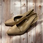 Naturalizer Hannie Dress Pumps 8,5 Slingback Block Heel Beige Tan Photo 2
