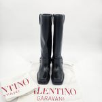 Valentino Garavani Valentino Rockstud Knee-high Leather Boots Black Photo 6