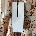 Acler Womens Dress Size US 4/AU 8 Mannock Terrazzo Gathered Pleated Satin Mini N Brown Photo 9