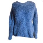 AQUA Cozy Fuzzy Blue Textured Sweater Size XS Photo 1