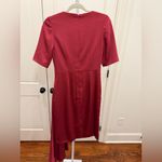 Theia Felicity Draped Cocktail Dress Size 4 Red Photo 9