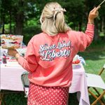 Living Fully Co. Liberty Sweatshirt Red Size XL Photo 1