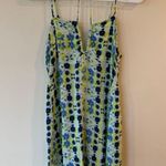 Aerie  Halter Mini Dress Women Medium Blue White Floral Spaghetti Straps Sundress Photo 0