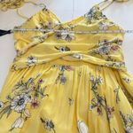 Lulus Meadow Flowers Yellow Floral Tie Strap Sleeveless Maxi Dress Size MEDIUM Photo 9