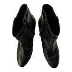 Lauren Ralph Lauren Myla Black Leather Ankle Boots Size 10B Heels Ankle Zip Photo 12