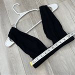 Indah Raina Bralette linen plunge crop top womens Black (small) going out party Photo 3