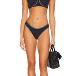 Milly  Cabana Heat Set Bikini in Black Small Womens Top Bottoms Swimsuit Photo 3