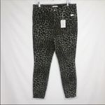 Good American Good Waist Crop In Sage Leopard Size 16 Photo 1