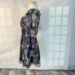 Selfie Leslie Here comes the sun cherub puff sleeve sweetheart neckline blue floral dress size Photo 7