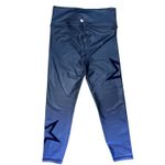 GapFit Blackout Technology Blue Flocked Star Print Leggings Activewear Photo 2