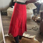 None Vintage wool Red A-Line pleated Women's Skirt Photo 2