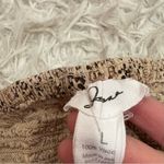 Japna  ditsy floral cheetah print tiered‎ smocked mini skirt tan size large Photo 2