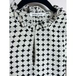 Rose + Olive Women's Sleeveless Blouse Top Black White Polka Dot Ruffle Photo 4