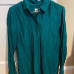 A New Day Teal/Green Button-Down Shirt Photo 0