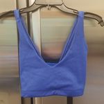 Carbon 38 ππ Shine Powder Set Cross Back Bra + 7/8 Legging Cobalt Blue Large NWT Photo 12