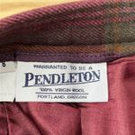 Pendleton Vtg  Wool Pencil Skirt Tartan Plaid Burgundy Womens Sz 8 Made in USA Photo 2