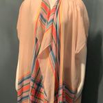 Neon Plaid Kimono Draped Coverup One Size Pink Size undefined Photo 1