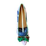 Dream Walkers Artemisa Feather Bow Camo Suede Pointed Flat Shoes 40 Handmade NEW Pink Size 9 Photo 1
