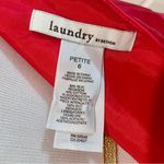 Laundry by Design  Spaghetti Strap Silk & Cotton Dress Blush Red Size Petite Sz 6 Photo 7