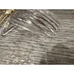 Lot of 2 Plastic Hair Combs Clips Vintage Clear 4.5" Vintage 70s Comb Curved Photo 2