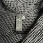 Focus Black Waffle Knit Cowl Neck Sweatshirt Top Kangaroo Pocket Lounge Beach M Size M Photo 2