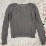 Urban Outfitters Pins and Needles Gray Pom Pom Mohair Sweater Medium Photo 3
