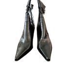 Tod's  Women's Black Leather Side Zipper Pointed Toe Heeled Boots Size 10 Photo 3