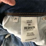 Hudson  Mid Wash Distressed Collen Skinny Stretch Jeans Double Button Size 32 Photo 3