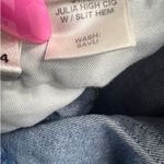 Reformation Julia High Cigarette Jean Womens Distressed High Waist Blue Size 24 Photo 5