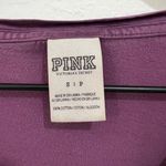 Victoria's Secret  PINK V-Neck Long Sleeve Pocket T-Shirt S Small Purple Logo Dog Photo 2