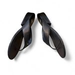 Eileen Fisher  Black Leather Minimalist Sandals, Women's Size 9 Photo 4