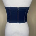 Kendall + Kylie  Navy Blue Bustier Corset Top Feminine Romantic Layers XS Photo 3