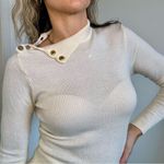 Ba&sh  Rock Shoulder Snap Turtleneck Sweater in Ecru Photo 8