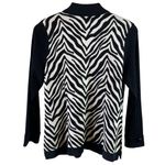 Misook  Black & White Zebra Print Knit Jacket – Size Small Petite Photo 4