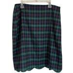 Talbots Plaid Wool Blend Academia School Preppy Scallop Hem Skirt Size 8 Photo 0