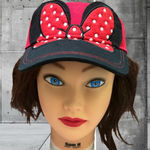 Disney  Minnie Mouse Red and Black Polka Dot Bow Cap Photo 0