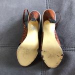 Isaac Mizrahi Shiny Burnt Orange/Brown Heels Photo 7