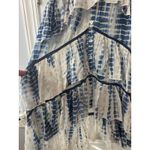 Alexis  Loordes Blue White Tie Dye Tiered Ruffle Maxi Dress Size XS Photo 7
