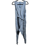 The Nines By‎ Hatch Maternity Jumpsuit Blue Linen Cotton Blend L Striped V Neck Size L Photo 1