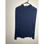 Elie Tahari  Women’s Twist Knot Draped Top Navy Long Sleeve Size Medium Photo 1