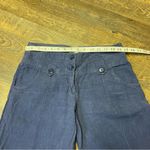 Elevenses Anthropologie  100% Linen Pants Blue Womens Size 4 Wide Leg Trousers Photo 1