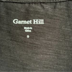 Garnet Hill  Black Cotton and Silk High Low Tank Top Size Small Photo 2