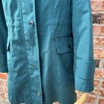 Anthropologie  Gallery teal utility coat with removable hoodie! / S Petite / EUC Photo 6