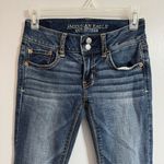 American Eagle  Outfitters Artist Super Stretch Dark Blue Flare Jeans Size 00 Photo 7