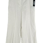 Donna Karan  New‎ York White Linen Blend High Rise Wide Leg Trouser NWT Size 16 Photo 0