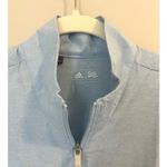 Adidas Light Blue Full Front Zip Windbreaker Golf Athletic Zipped Pockets sz. L Photo 2